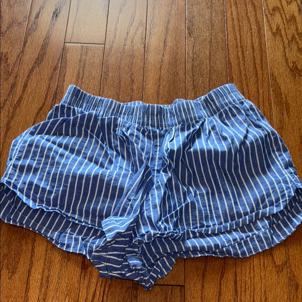 Blue Striped Women's pajama Shorts